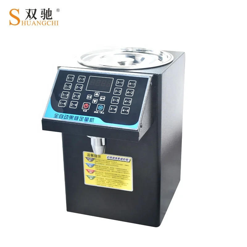 7.5L Fully Automatic Bubble Tea Syrup Dispenser 16 Grid Fructose Quantitative Machine for Bakery Use