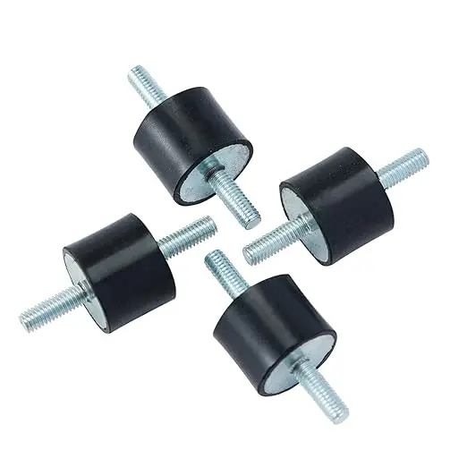 Supports anti-vibrations pour machines lourdes Supports d'isolation vibratoire pour goujons cylindriques Supports d'isolation en caoutchouc anti-vibration
