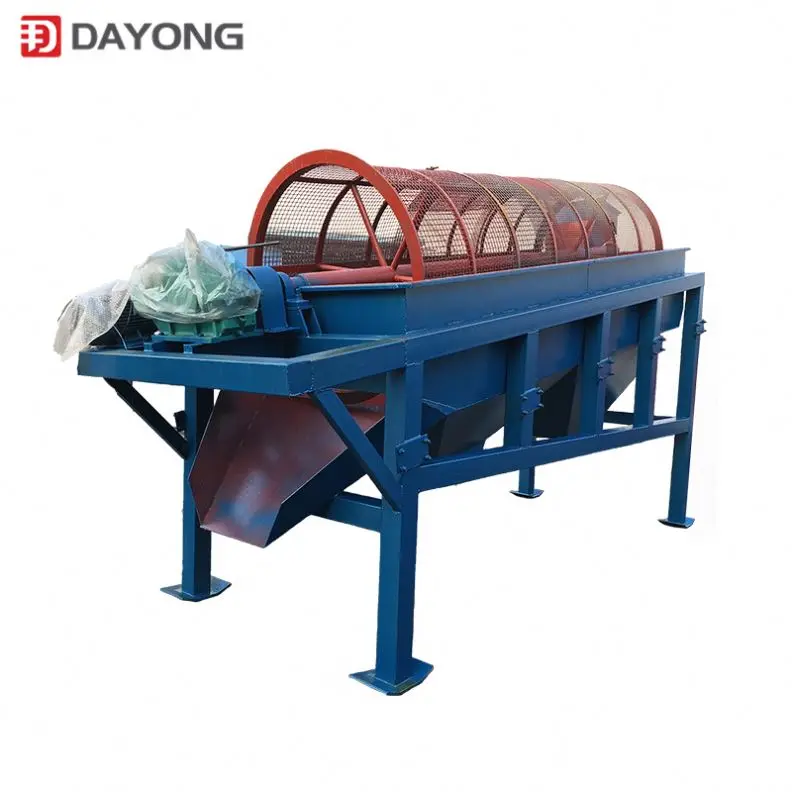Full Automatic Sand Machine, Rotary Soil Sieve, Stone Separator, Small Mobile Gold Mining Mineral Ore Clay Trommel Drum Screen