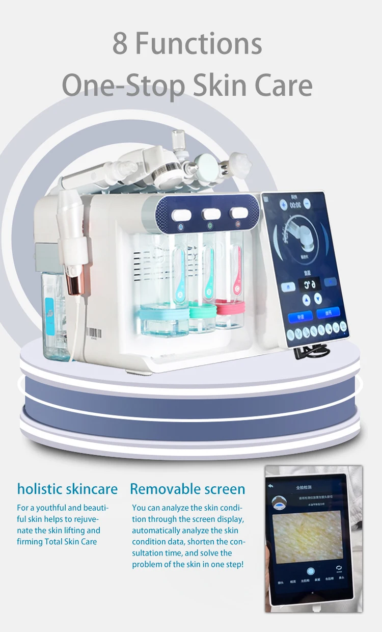 Desktop Hydro Dermabrasion Facial Machine Bubble Skin Analysis Microdermabrasion Machine Skin Facial Clean Bubble Machine