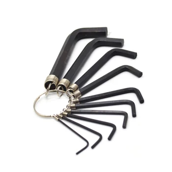 Factory Price One-stop 10 Pcs Carbon Steel Hex Key Set Customizable OEM Hand Tool Collection
