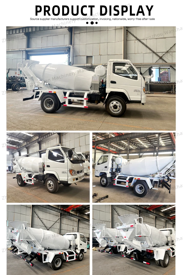 High Efficiency 4m3 Concrete Cement Mixer Truck With Fast Feeding Speed ...
