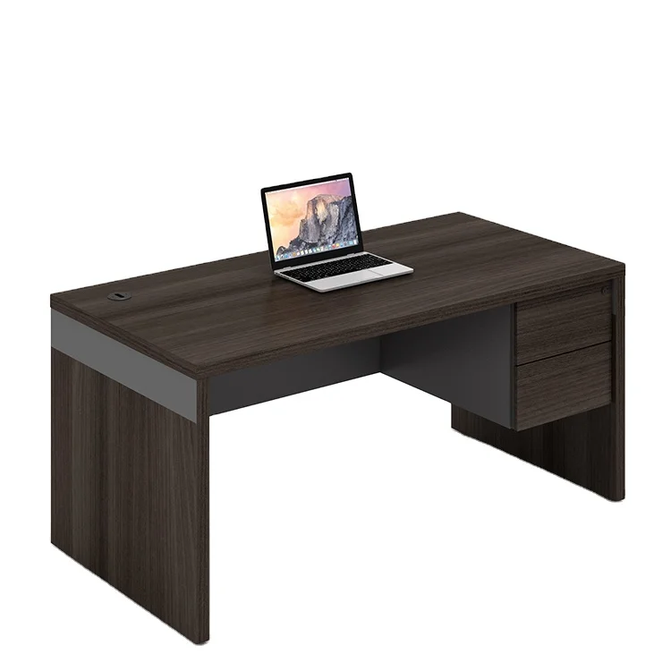 Contemporary Customizable Drawer Desk Modern MFC Simple Furniture for Home or Office with Revolving Feature