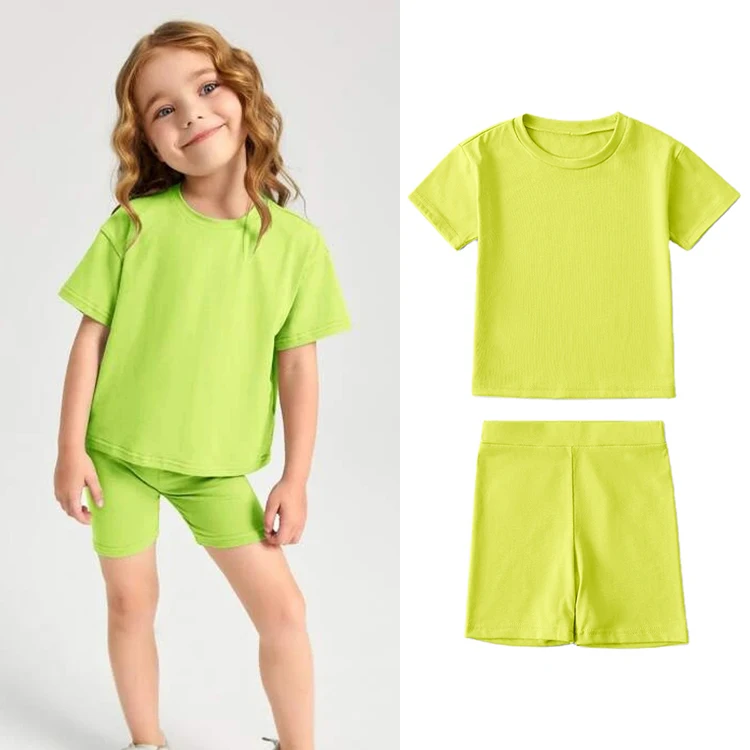 Kids Little Girls Sweatsuit Clothings Cycling Wear Outfit Two Piece