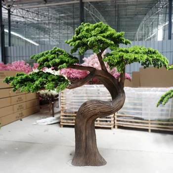 Factory Direct Sales 2m high live plants indoor bonsai trees artificial pine tree for home decoration