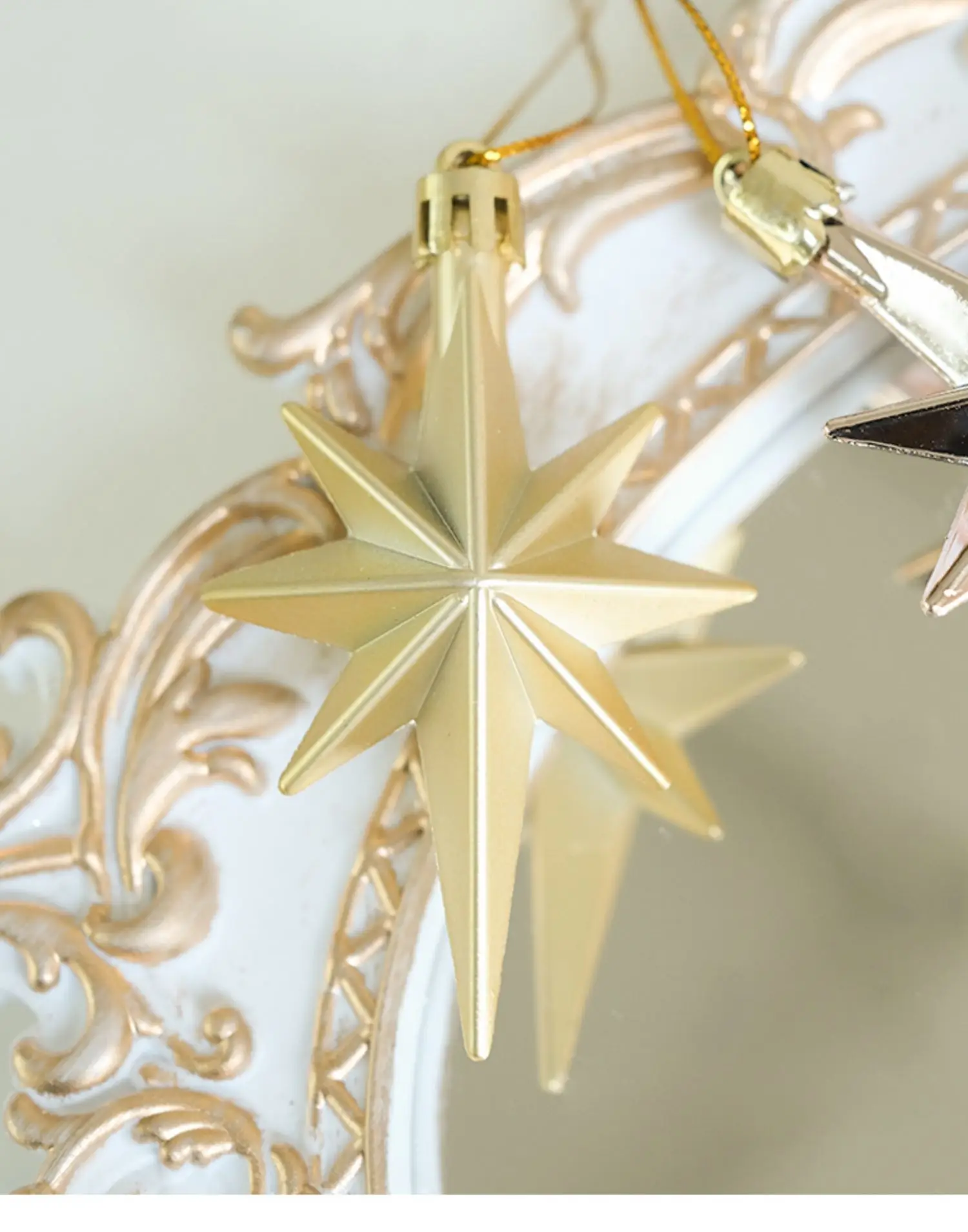 Christmas Gift Box Ornaments Octagonal Star Pine Shape Merry Christmas Tree Hanging Ornaments Decorations for Tree factory