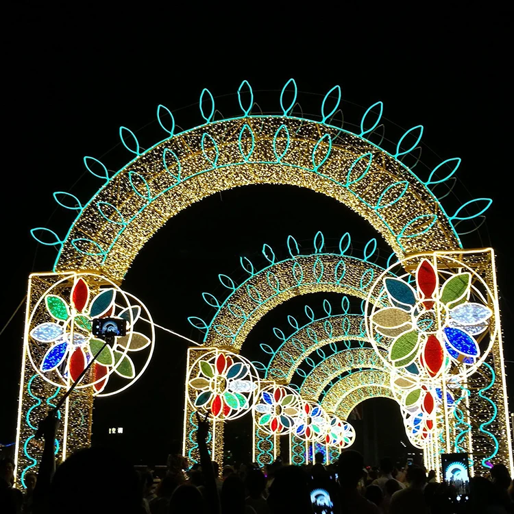 Outdoor Decorative Led Lighted Arches Star Motif Decorations Led Arch ...