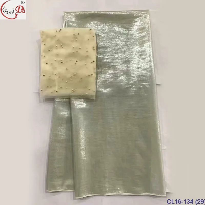 High Quality Elegant Plain Soft Style Silk Fabric Chowleedee Golden Metallic Popular Design Flower Pattern Silk for Clothes