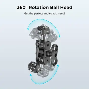 Small Rig 360° Rotation Articulating Magic Arm with Quick Release Ball Head 1/4\" Screw Camera Clamp Photo Studio Accessories detail image