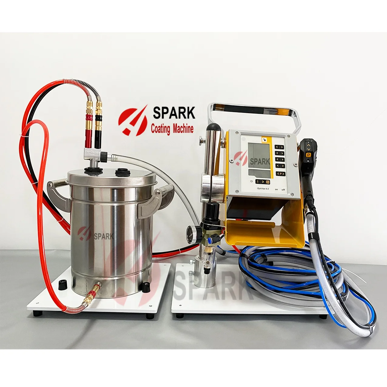 5L Powder tank Lab Gun Electrostatic Powder Coatings Spray Gun Super  corona Gun OptFlex CG06