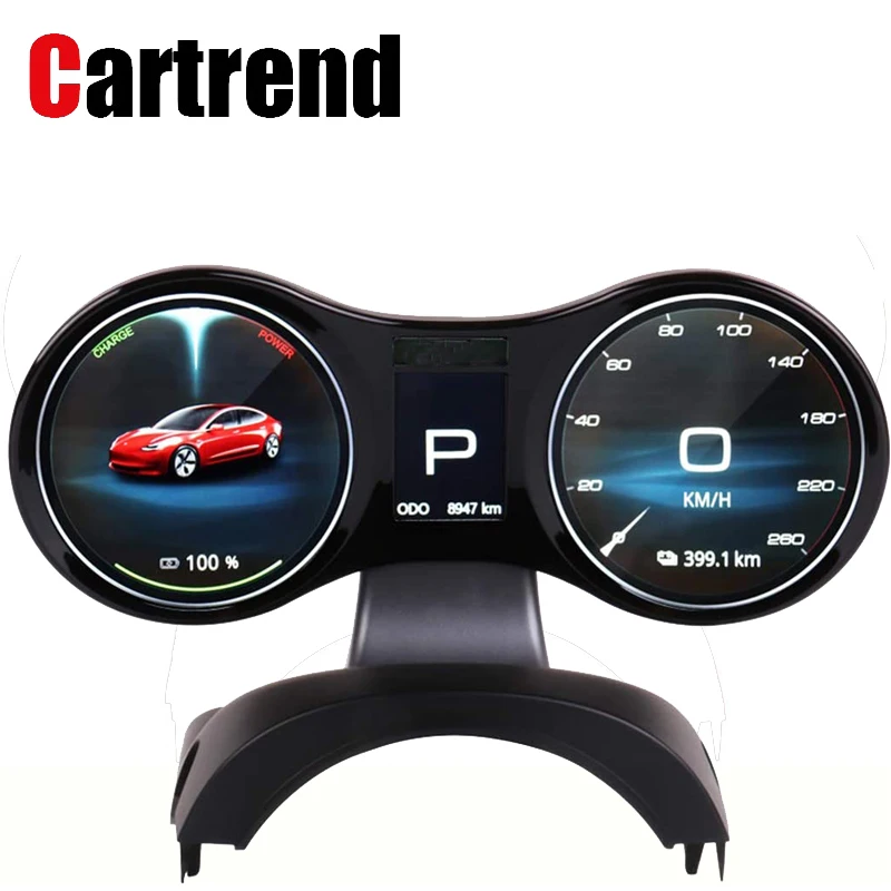 テスラモデル3/Y用デジタルダッシュボードパネル - スピードメーター 