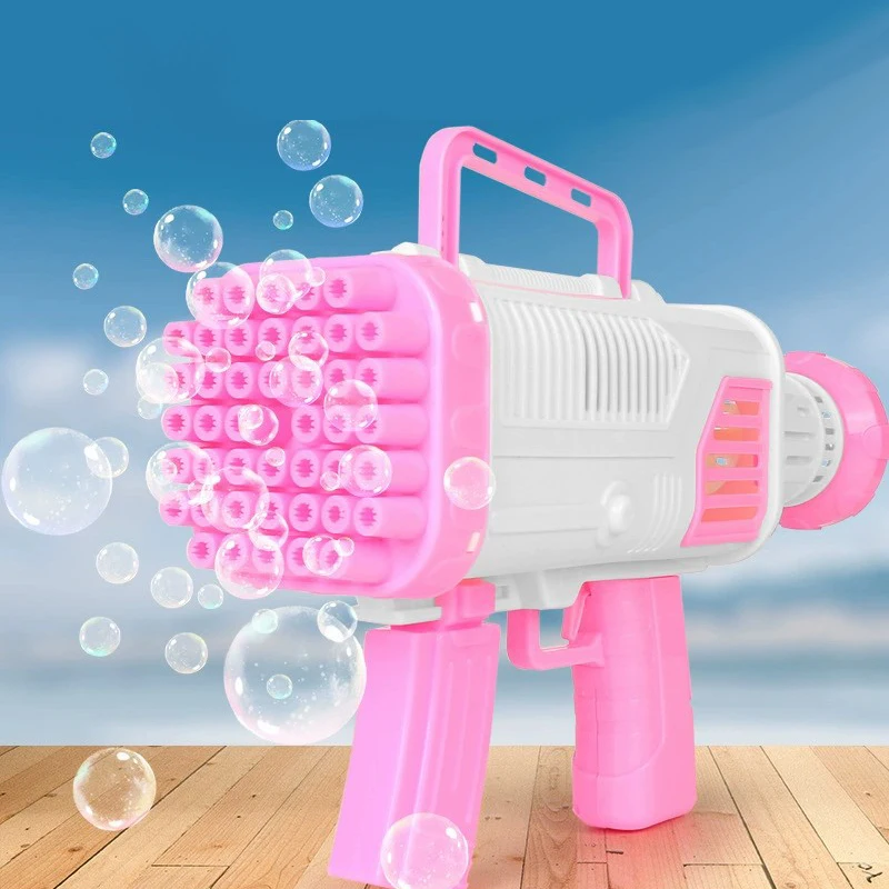 2022 New Gatling Bubble Machine 44 Holes Pistola Burbujas Bazooka