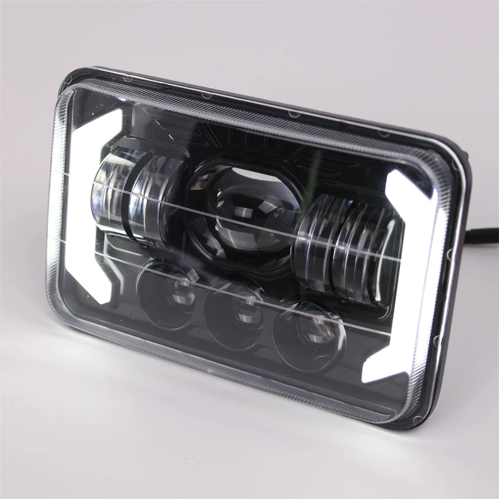 product tiypeor 5 inch led headlight square drl for motorcycle car light led headlamp for jeep wrangler off road vehicle-5