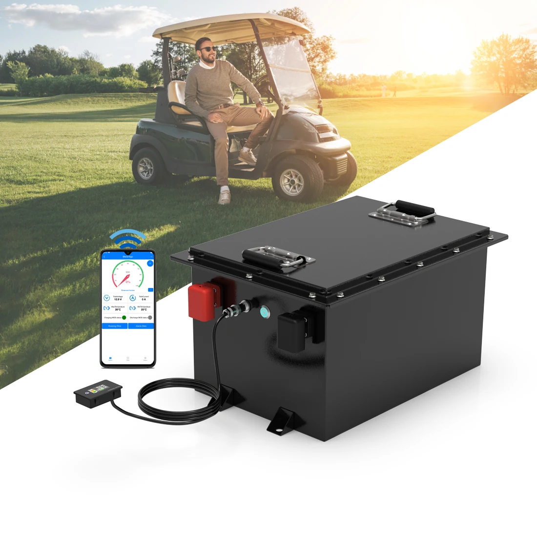 Rechargeable Lifepo4 48V 105ah Golf Cart Battery with BMS