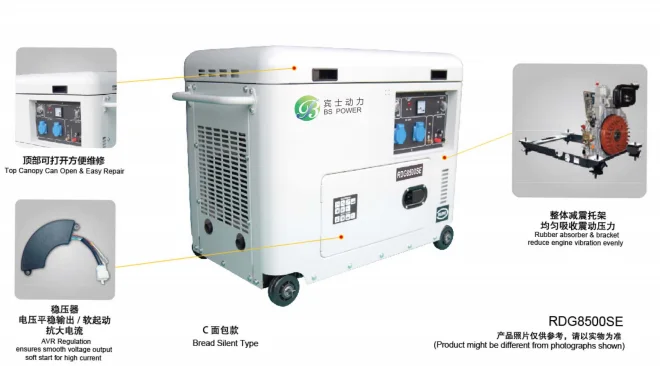7KW Mobile Diesel Generators Trailer Small Generator in Factory Price