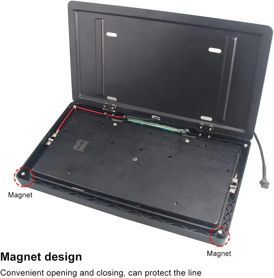 Reversible License Plate Holder Flipper Electric Adjustable License