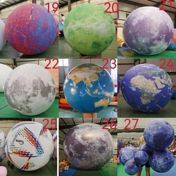 Easy-to-Inflate Giant LED-Lit PVC Planet Ball LED Lighting Earth Globe ...