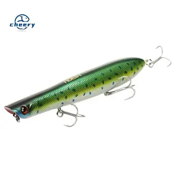CHEERY 130mm 31g Top Water Casting Fishing Popper Lure Bass Bait, Popper Lure Saltwater Swimbait Jerkbait with More Pop for Bass – Soft Lure – view 2