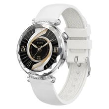 Round Steel Touch Smart Watch with AMOLED Display IP68 Waterproof Fitness Tracker with Music for Android Unisex