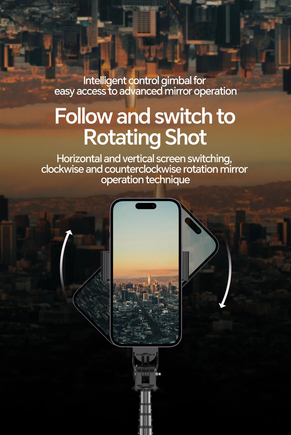 Gesture Control 360-degree Adjustable Camera Tripod Detachable Phone Clip Quadrupod Selfie Stick