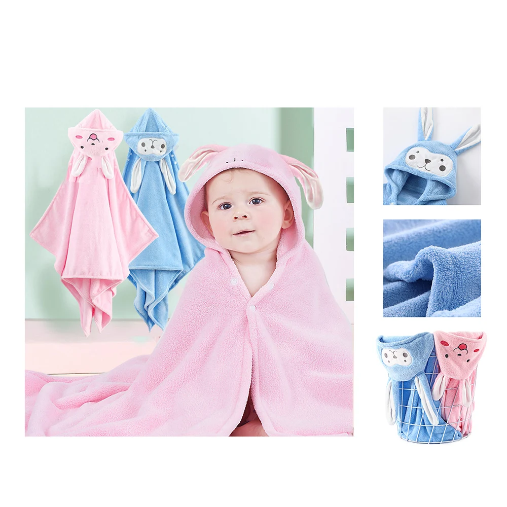 Полотенца для ванны Chocchick из 100% хлопка с капюшоном, детские полотенца для мытья из бамбука, Наборы полотенец с капюшоном с животным дизайном