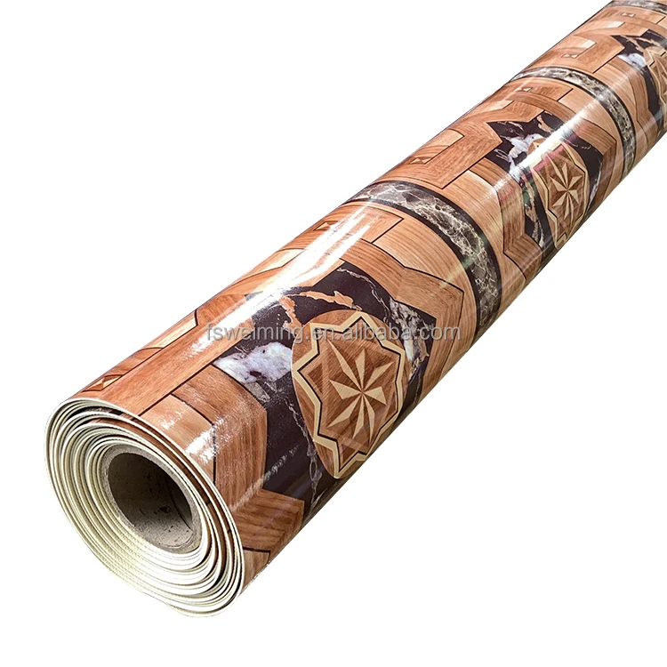 Various Design Linoleum Roll Easy to Install PVC Flooring
