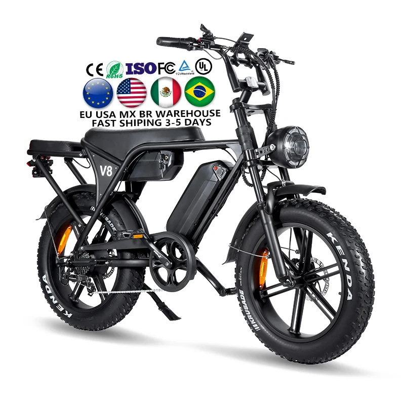 Best Electric Bike OUXI V8 with US Free Shipping, Dual Battery, 48V, 250W-1000W, 30AH, 120KM Range – Fatbike available in US Warehouse