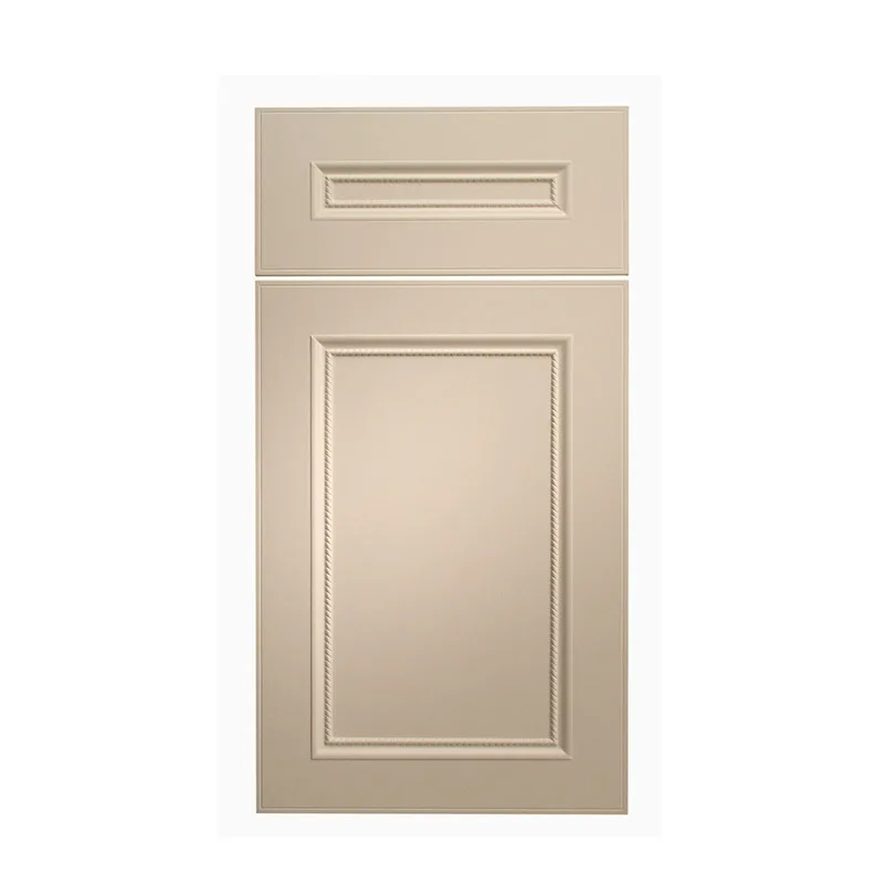 French Style Polyester Door Panel Cheap Wooden New Kitchen Cabinet Door for Replacement