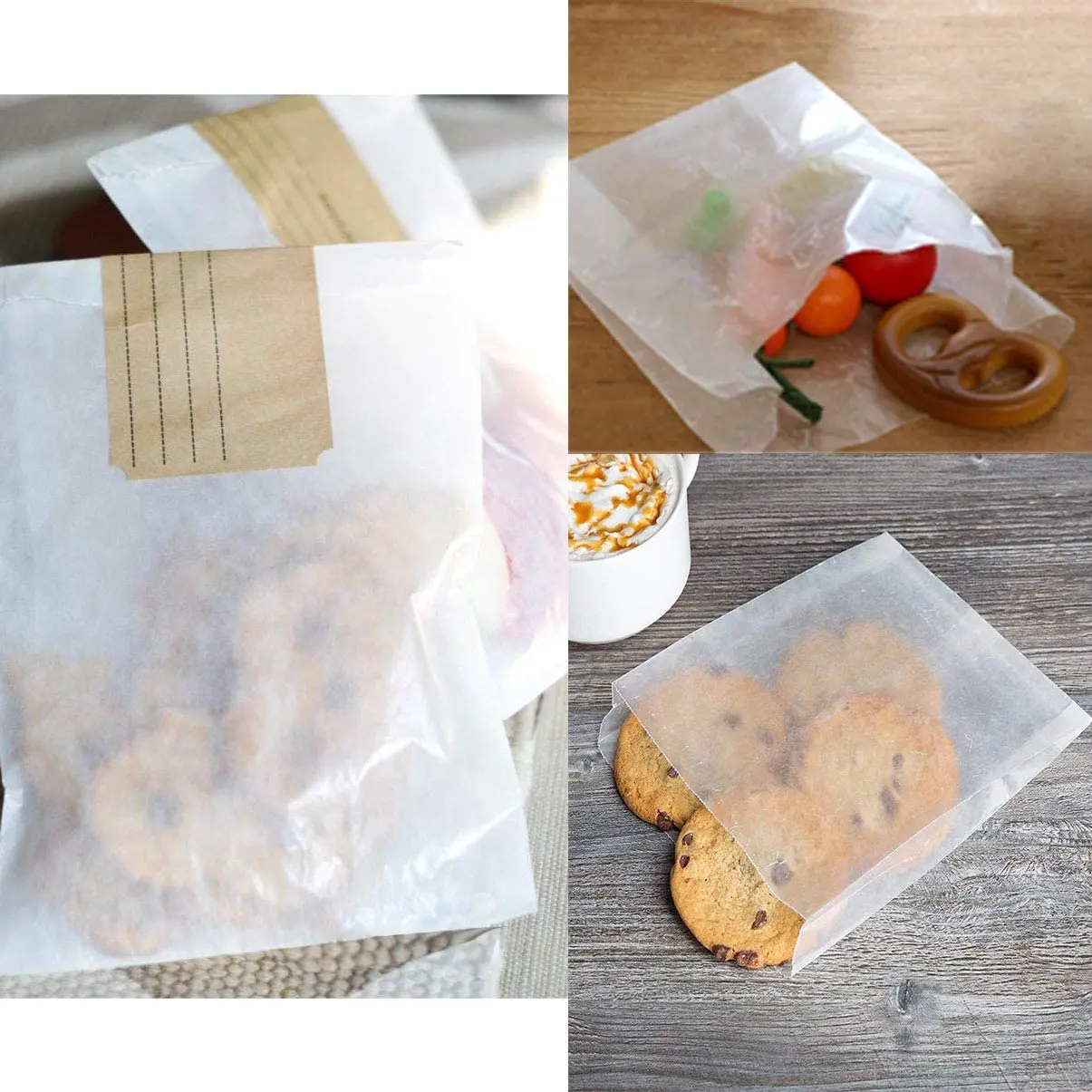 High Quality Handmade Snacks Packing Custom Print Oil-proof Translucent ...