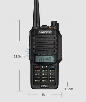 Baofeng Uv-9r Plus 8Watts Walkie Talkie Bf-uv9r Plus Ip67 Waterproof Uhf/VHF Dual Band Radio 8W