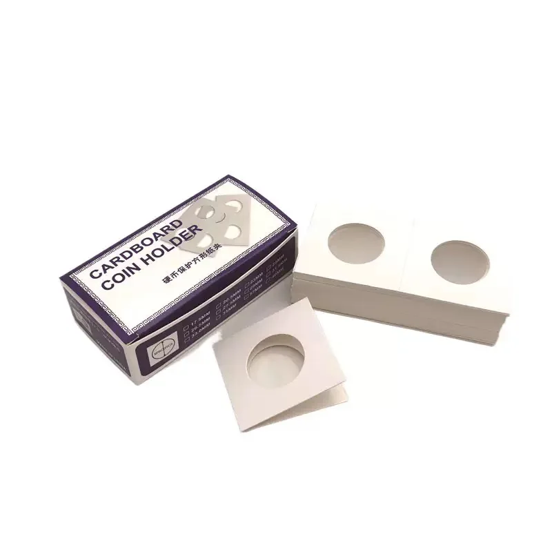 2x2 Inch Cardboard Coin Flips Coin Collection Paper Clip Cardboard