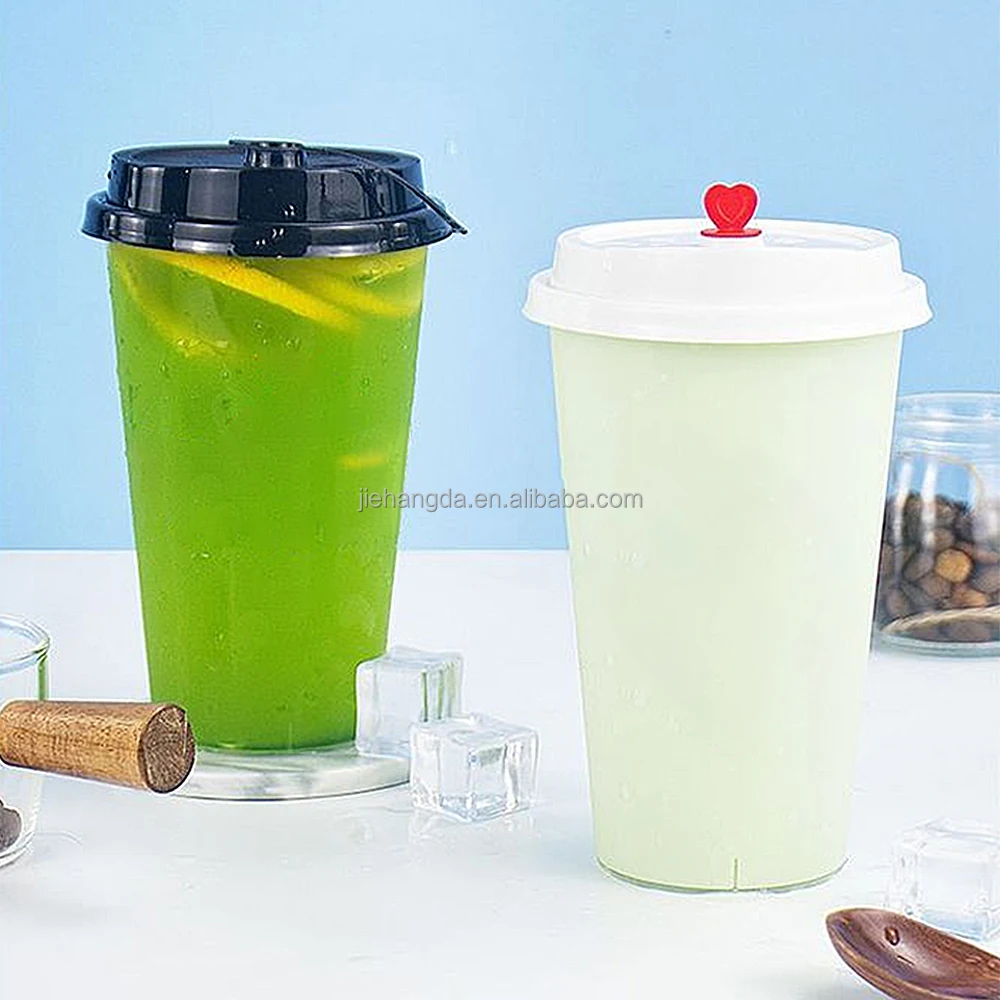 500ml 16oz 24oz 700ml Transparent Disposable PP Hard Plastic Cups Juice  Lemonade Boba Bubble Milk Tea Water Beverages Drink Cup