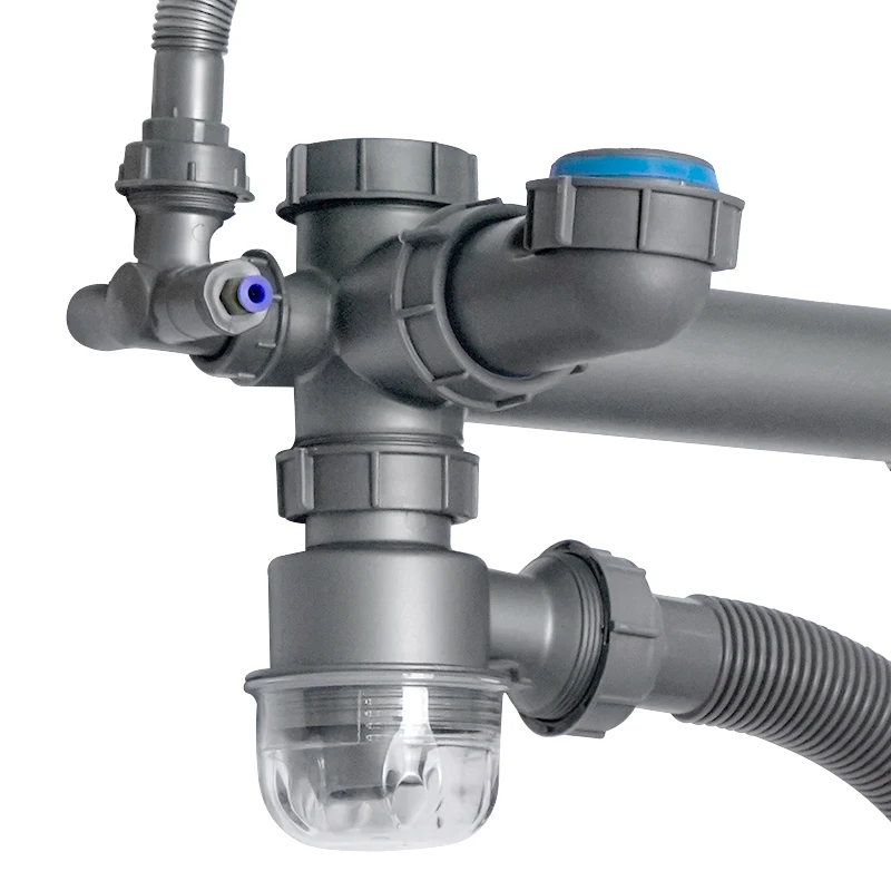 product space save kitchen sink drainer connector with anti odor gourd and expandable postposition pipe suitable for different wastes496-3
