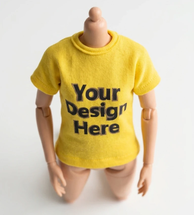 Custom Mini T-shirt Car Pendant Blank Mini T Shirt Toys Clothes Bottle Wrapper logo Advertising T-shirt Clothing Model