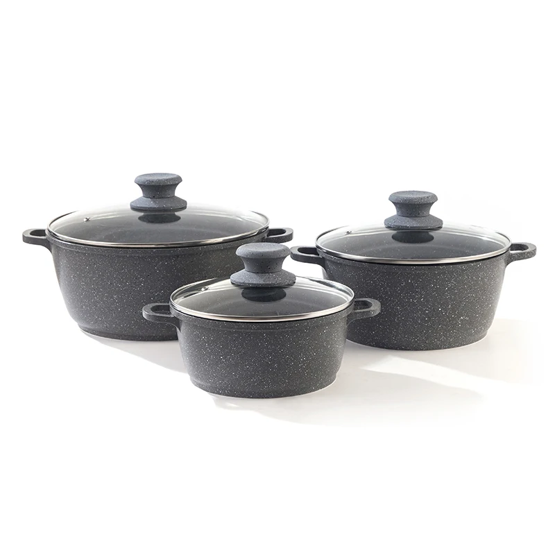 MGC Non Stick Cookware Sets Non-stick Cookware Granite Cooking Pot Set