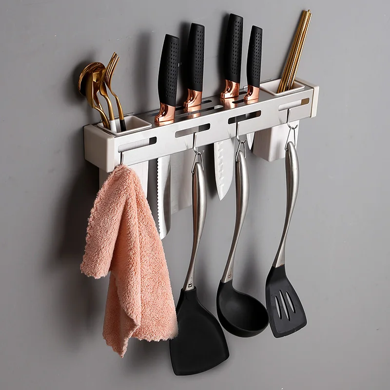 Modern Stainless Steel Knife Holder Black Color with Hook for Kitchen Storage Drawer Organizers Economically Priced for Hotels