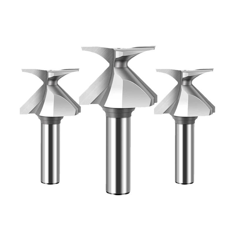 LIVTER Integrated Arc Bending Router Bits for Woodwork: R18/30/50, 1/2 inch Shank. Fit Door, Cabinet & PCB. Drill Bit Cutter CNC