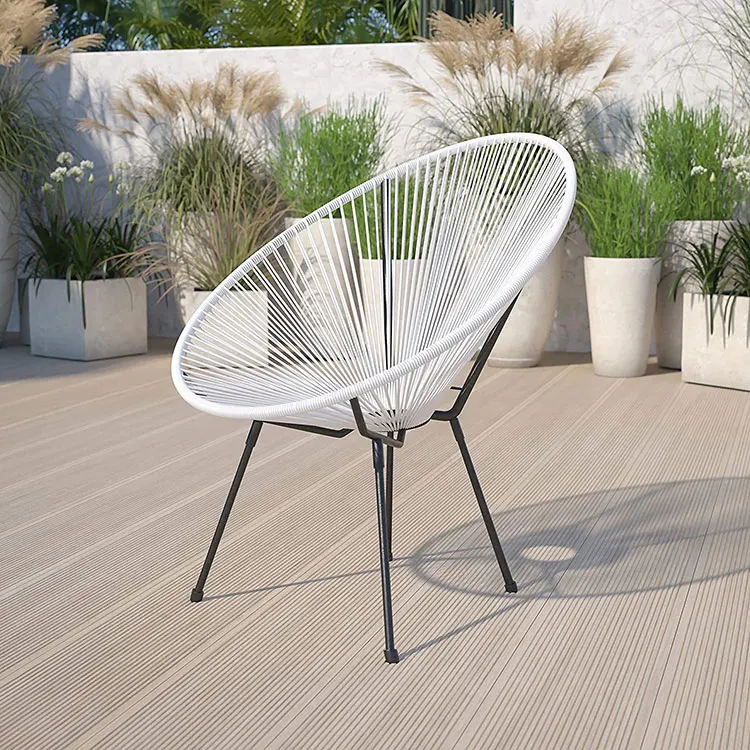 black string moon chair