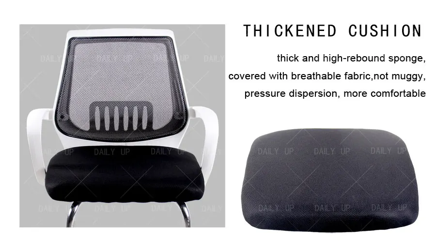 Sled Mesh Office Chair With Chromed Metal Legs Breathable And Ergonomic Computer Chair With Armrests For Meeting And Conference