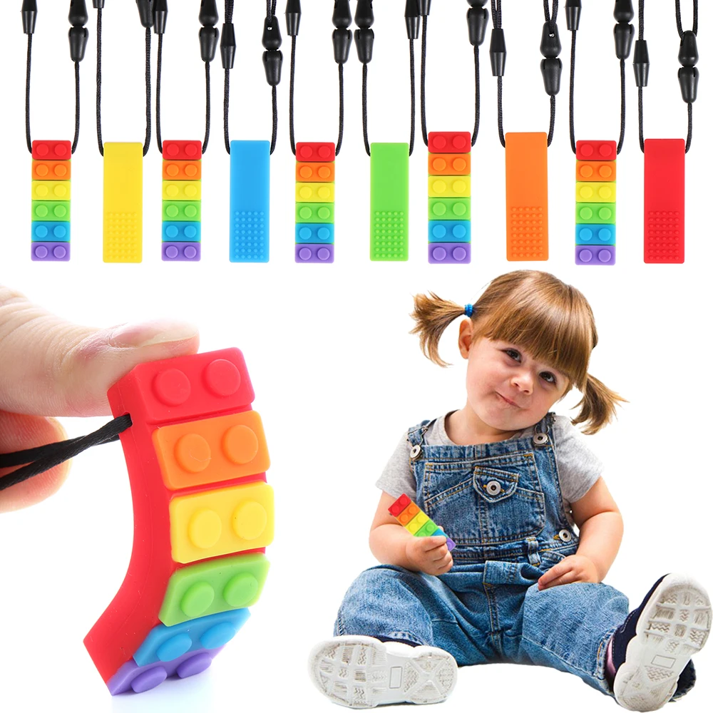 Sensory Chew Necklace For Kids Toddlers With Autism Adhd Biting Needs