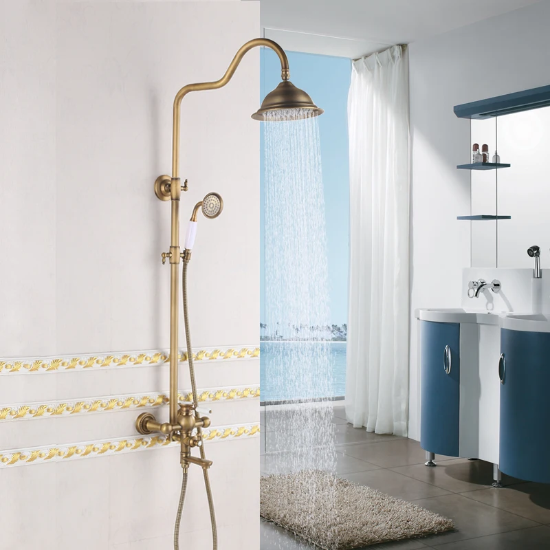 BEIYI 2 Handle Shower Faucet Set, Matte Black Two Handle Shower Faucet