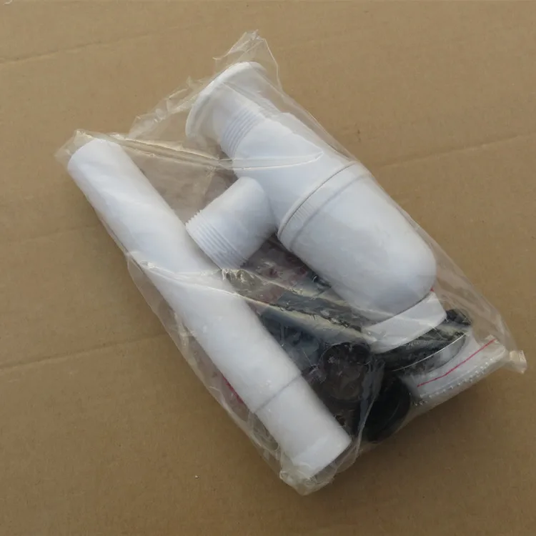 水封可调入口管状旋转 'P' 疏水阀，带多配件出口，白色Haocj