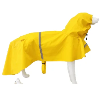 Classic PU pet raincoat multicolor custom size outdoor four season waterproof and windproof pet dog raincoat