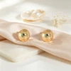 Pendientes chapados en oro de 18 quilates 2
