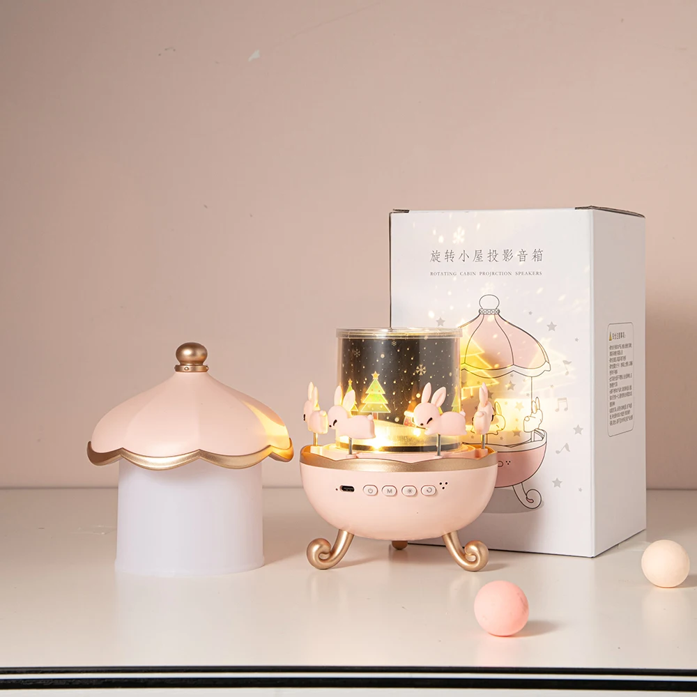Christmas Star Sky Projection Lamp Creative Atmosphere Lamp Projector Birthday Gift White Noise and  Night Light