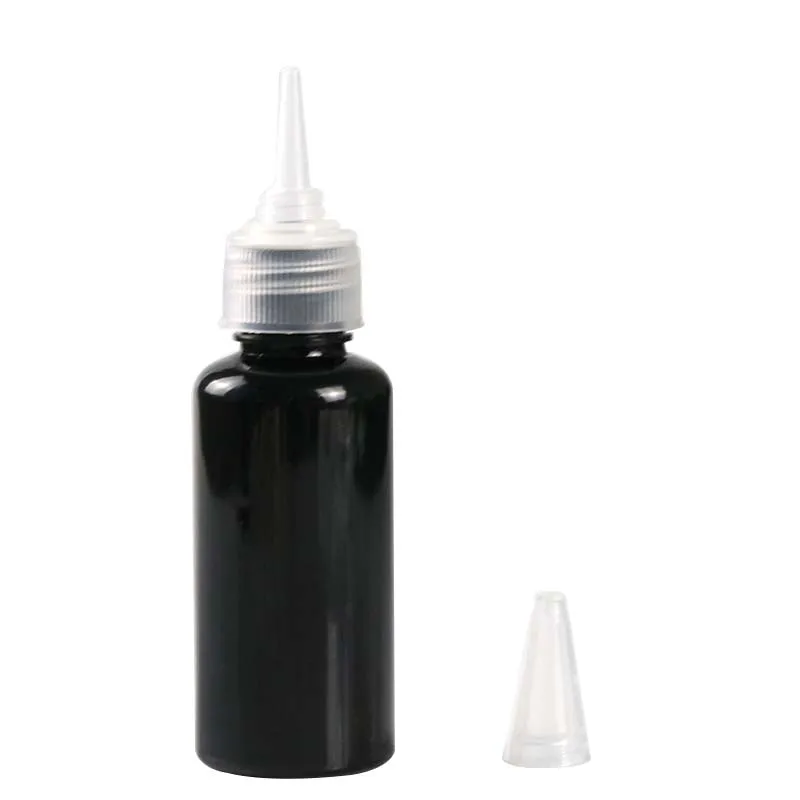 10ml 20ml 30ml 50ml 100ml Round Shoulder Small Black Empty Plastic Bottle Ink Glue PET Bottle