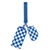Blue and white checkered