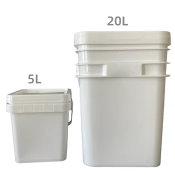 20 Liter 5 Gallon Used White Plastic Pails Factory Supply Plastic Bucket with lid