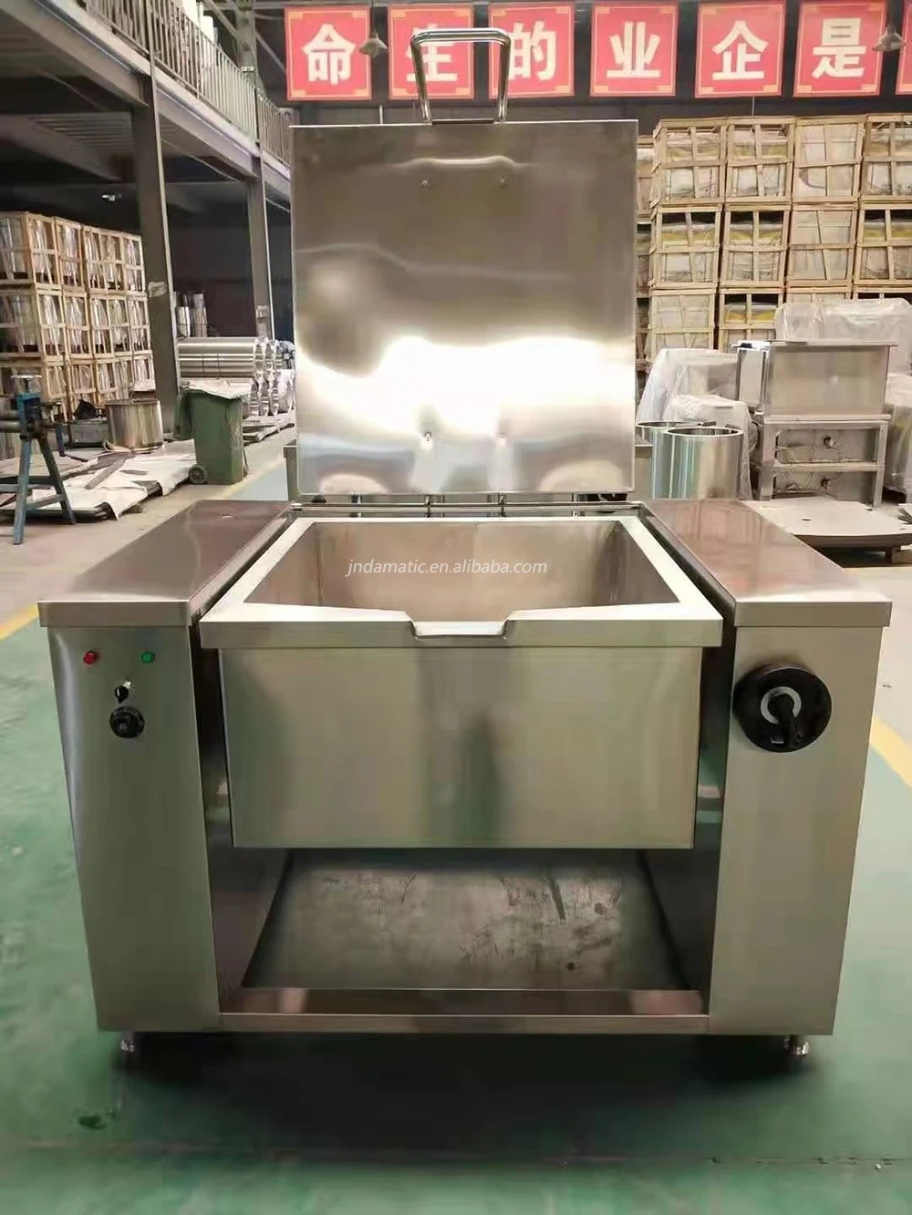 Stainless Steel Heavy Duty Gas Continuous Food Cooker Swing Tilt