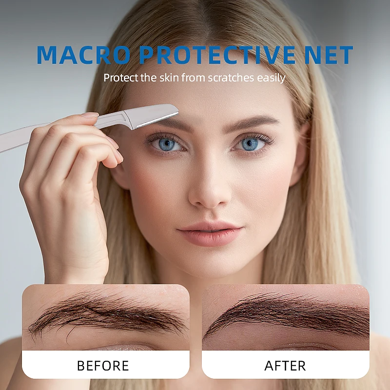 In Stock Eyebrow Trimmer razor Dermaplaning Tool Makeup Tools 3Pcs Cutsotmized Package Foldable Macro Blade Mix Facial razor Heafb10b9e197445c91bce4dbedab79d45